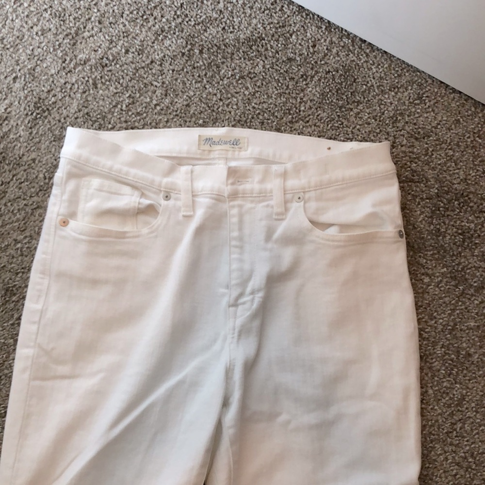 White madewell high riser skinny